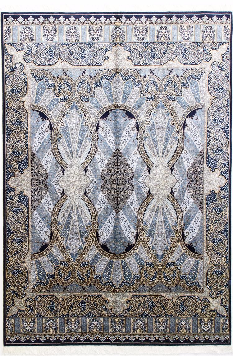Aubusson Style Hand Knotted Wool Area Rugs With Fringe Soft Feature