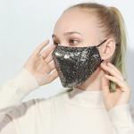 Reusasble Private Daily Party Show Shiny Face Mask Magic Bling Crystal face Mask