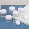 Buy cheap Glossy Matte Round Shaped Cosmetic Glass Cream Jars With Lid 5g 10g 15g from wholesalers