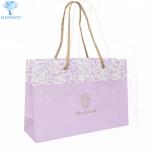 Portable Kraft Paper Bags With Rope Handles Glossy Lamination