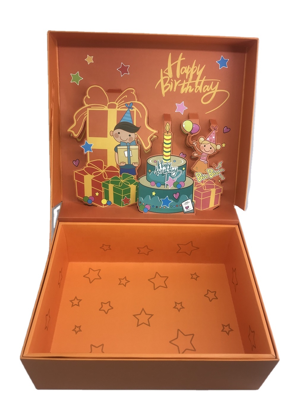 Customized Size 3D Cardboard Rigid Box in Pantone Color for Surprise Gift Packaging