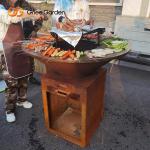 Outdoor Corten Steel Garden Fire Pit BBQ Cooking Plate Outdoor Cooking Grills
