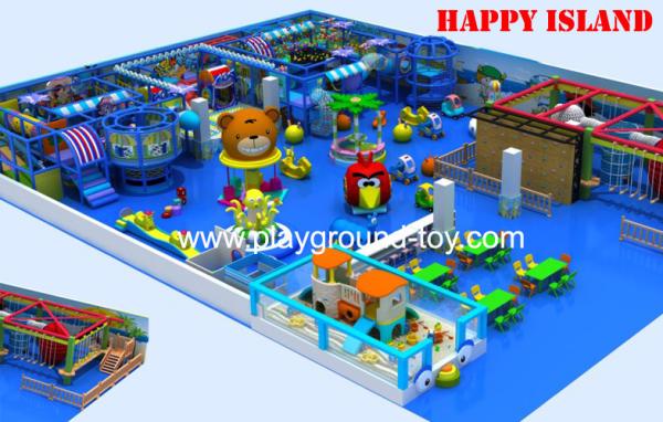 Day Care Centre Indoor Jungle Gym , Indoor Preschool Playground Equipment For