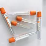 Bcs PET 13*75mm Orange Top Blood Tube Smooth Inner Surface Leakage Proof