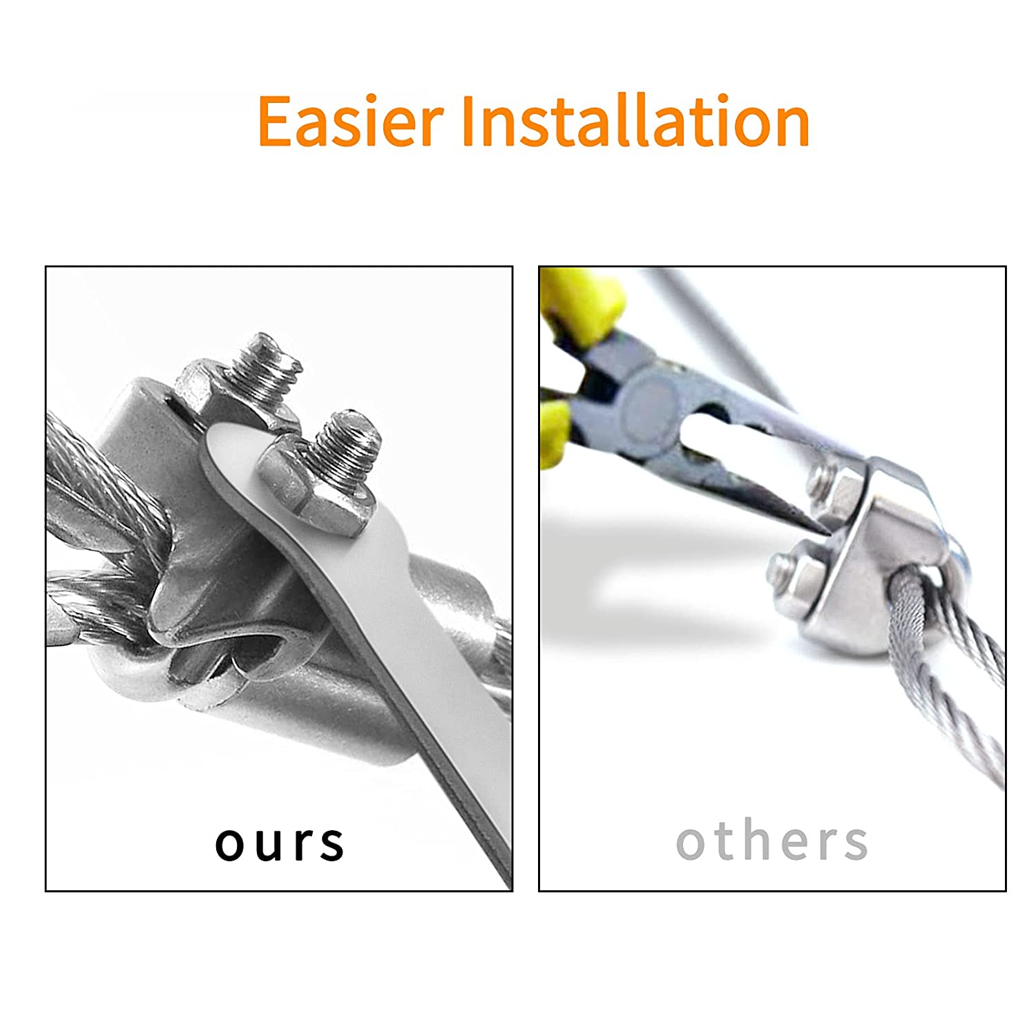 ZINC Finish Double Pipe Clamps for Stainless Steel Wire Rope within Metric Measurement System