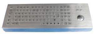 Wholesale Movable 0.45mm flat keys Industrial Metal Keyboard with 800DPI optical trackball from china suppliers