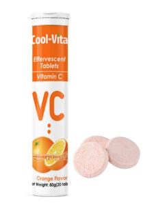 Wholesale Round Vitamin C 1000mg Effervescent Tablets , Private Label Vitamin C Fizzy Tablets from china suppliers