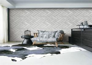 Wholesale 3D Grey Brick Effect Wall Covering Smoke Proof For Sitting Room , Modern Style from china suppliers