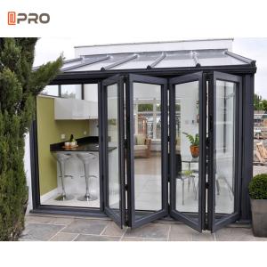 Wholesale Water Resistance Double Glass Aluminum Folding Doors Thermal Break System Aluminium Folding Windows from china suppliers