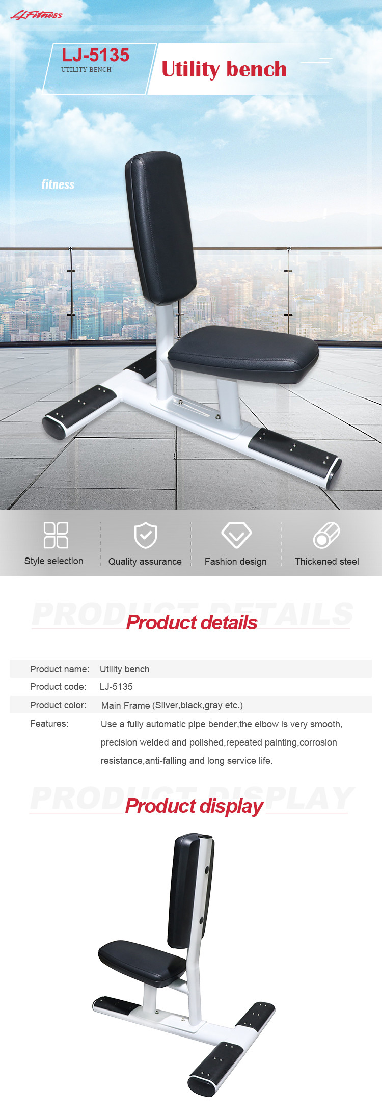Commercial Utility Bench Weight Workout Shoulder Machine