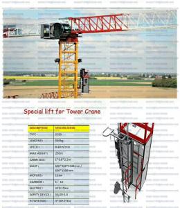 500kg SC50 Building Hoist Special Lift for Tower Crane Use Manufacturer