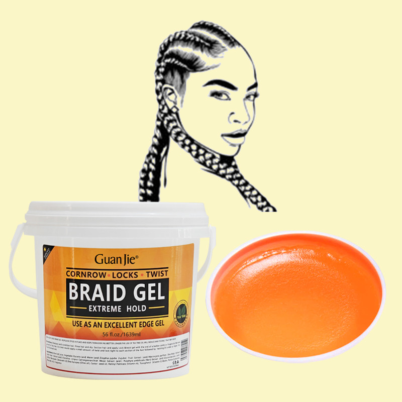 Professional Salon Fast Dry Braiding Gel Twists Braids Wave Edge Gel Extra Hold Cornrow Loc 56oz Braid Gel