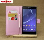 Sony Xperia T2 Ultra PU Wallet Leather Cases Card Holder Multi Color
