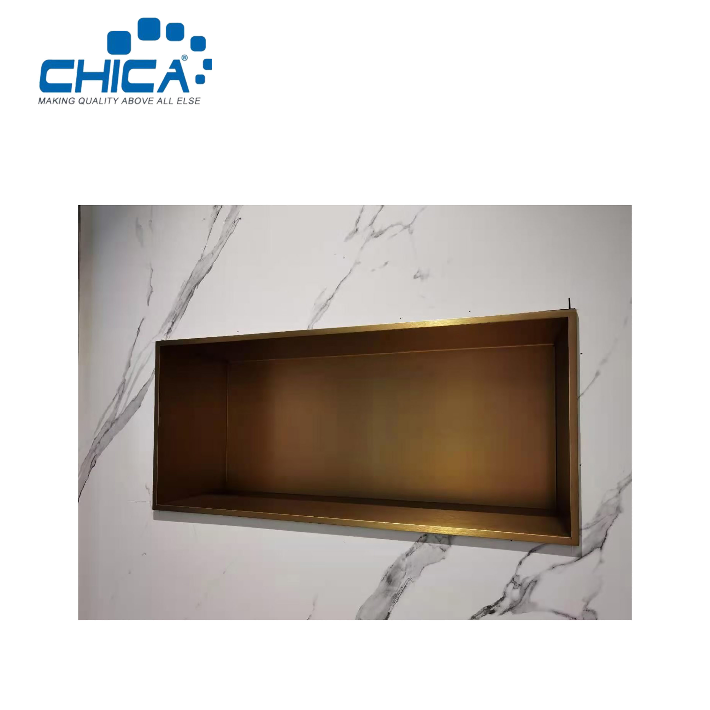 Stainless Steel Rectangular Storage Cabinet For Bathroom Can Be Placed Shower Gel Shampoo Mouthwash etc