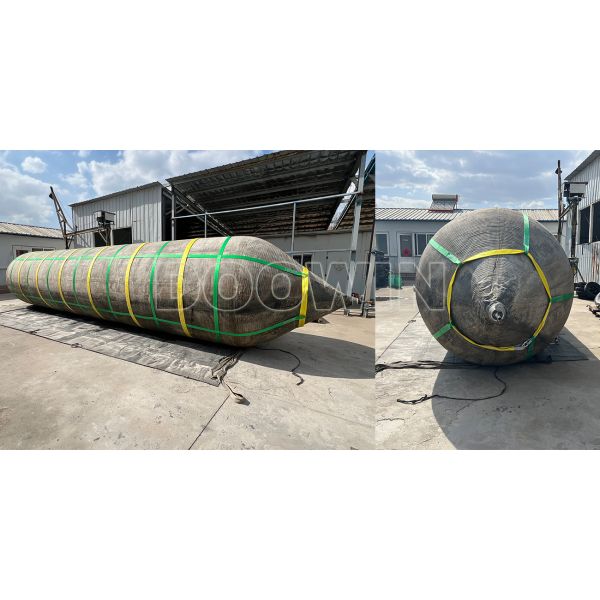 Cylindrical Inflatable Marine Airbags Multi layer Marine Rubber Air Bags