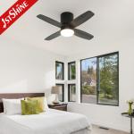 36 Inch Modern Led Invisible Ceiling Fan Mini 4 Plywood Blades Low Profile
