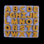 Food Grade Kids Silicone Puzzle With Letters Alphabet Shape