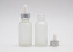Frosted Transparent Essential Oil Dropper Bottles 30ml , Cosmetic Glass Dropper