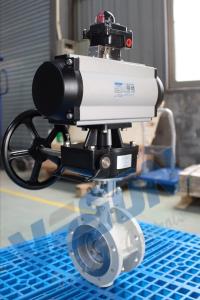 Wholesale Pneumatic Actuator Operated Butterfly Valve Flanged Type Double Acting / Spring Return Air open actuated valve = from china suppliers