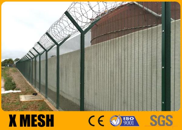 Assembled Corrosion Resistance Anti Climb Prison Fence Hot Galvanized High