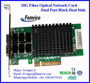 Wholesale Dual-port SFP Slot and LC Fiber 10 Gigabit Optical Fiber Server Network Card from china suppliers