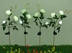 Solar three heads rose lights Ground decoration lawn lamp