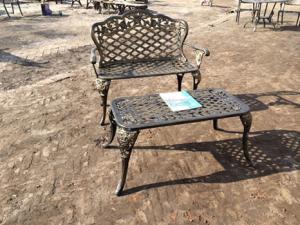 Wholesale Outdoor Leisure Cast Iron Patio Dining Sets &amp; Table Bistro Set Customized from china suppliers