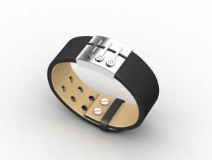Wholesale Top Quality Europe Fashion Stainless Steel Genuine Leather Silicone Bangle Bracelet ADB49 from china suppliers