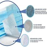 3 Ply Disposable Non Woven Face Mask , Anti Allergic Disposable Breathing Mask