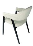 Polyester Fabric Upholstered Dining Chair Livingroom Chair Armrest Chair Leisure