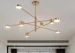 6 Heads Suspension Lighting Black Brass Home dimmable led pendant lights