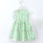 Summer Children Princess Cotton Silk Dress Thin Nightdress Off Shoulder