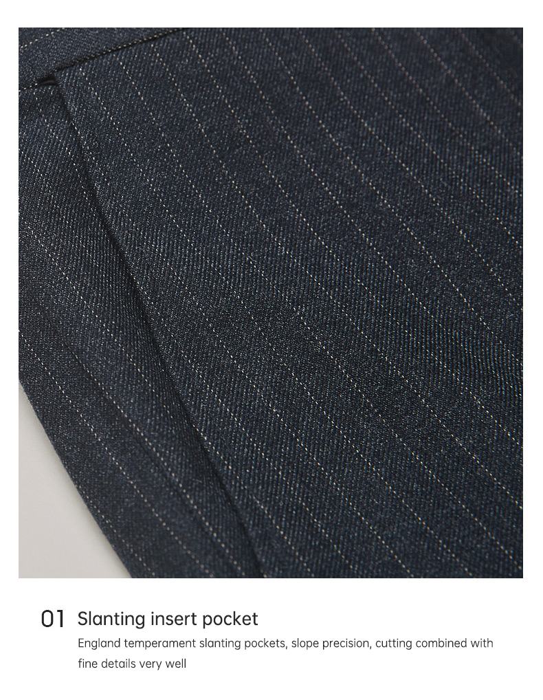 Woolen Cloth Fabric Handmade Lapel Business Suit Single Breasted Men's Suit 3 Pieces