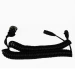 Black Coiled Trailer Cord 15 Core Truck Cables European 24V EBS Trailer Plug