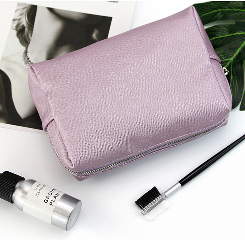 Custom Waterproof PU Leather Travel Makeup Cosmetic Bags Lady