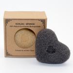 Black Elephant Shape Konjac Fiber Sponge 100 Pure Charcoal Bath Sponge