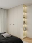 Modern Custom Clothes Organizer Storage Closet Cabinet Glass Door Wood Walk In