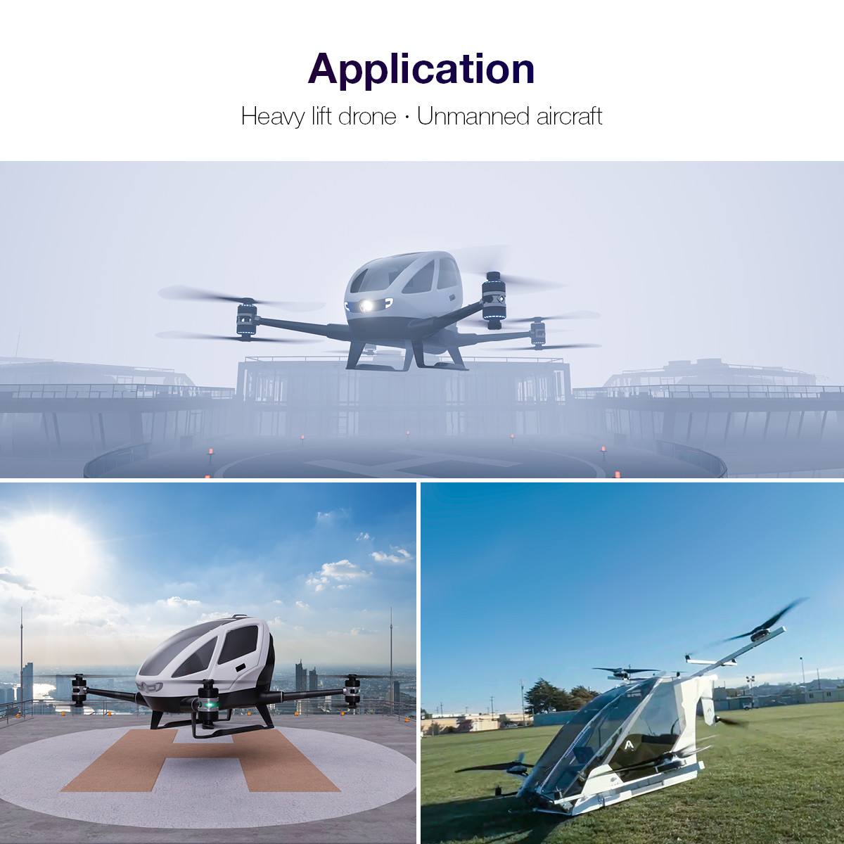 155KG Drone Propulsion System Including 202150 BLDC Motor 400V 160A ESC And 63 Inch Propeller