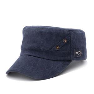 Wholesale Demin Flat Top Vintage Military Hats For Protecting Head 7cm - 9cm Visor Length from china suppliers
