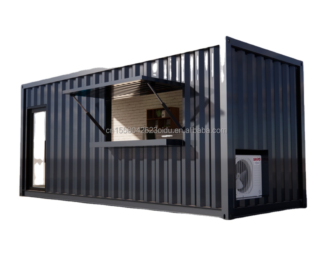 Modern 20 FT 40 FT Prefab Home Container Wooden Prefabricated Outdoor Restaurant Coffee Bar for Customized Color
