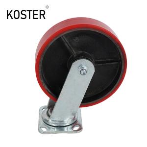 Wholesale 6&quot; Heavy Duty Cast Black Iron Core PU Caster Castors and Universal Wheels for Trolley from china suppliers