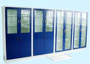 Wholesale Glass door Biology Lab Furniture , Medical Storage Cabinet Epoxy Resin Coating from china suppliers