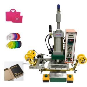 Wholesale New automatic digital embossing pneumatic leather paper machine heat press machine letters hot foil stamping machine from china suppliers