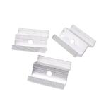 Silver Solar Panel End Clamp Wind Resistance Photovoltaic Panel Fastener