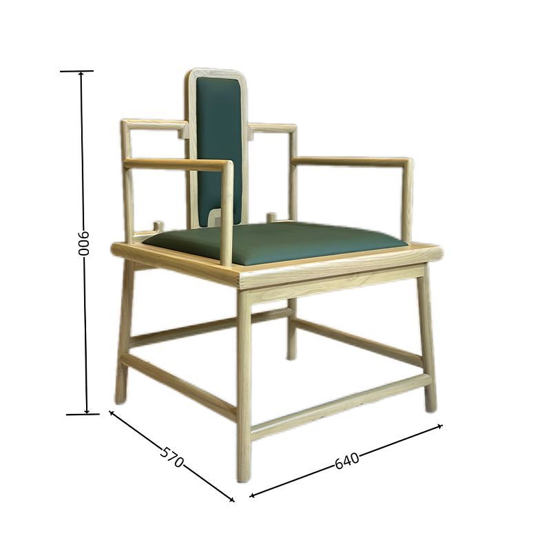Wholesale Chinese Style Durable Solid Ash Wood Armrest Leisure Chair Hotel Furniture