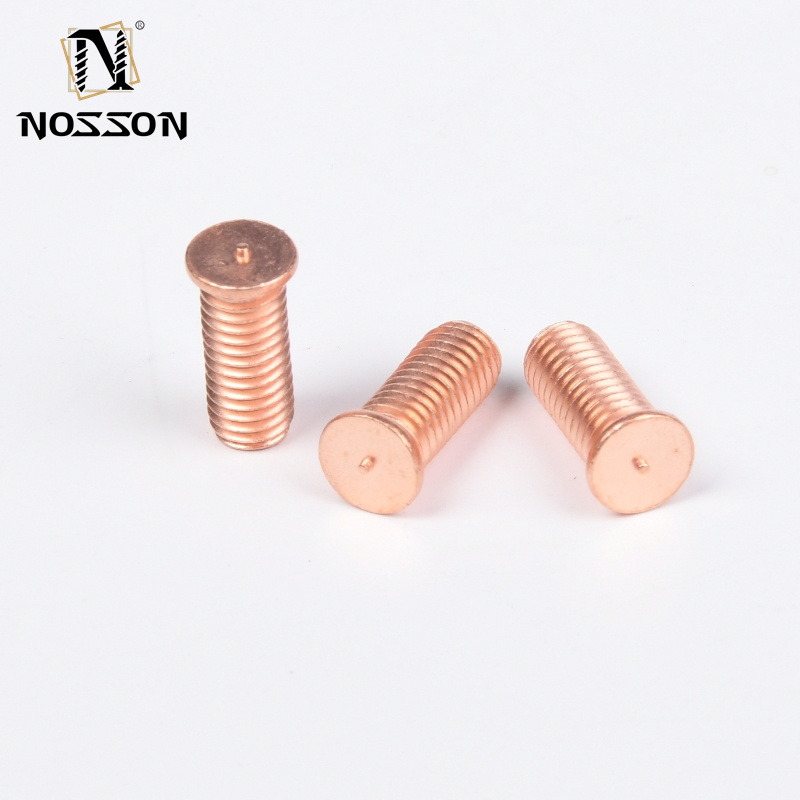 DIN Standard Stainless Steel 304 Polished Copper Plated Stud Welding Screw M3 M4 M5 M6 M8 for Industrial Applications