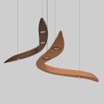 Modern Designer Solid Wood Chandelier Simple Art Decor Restaurant Long