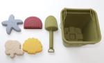 6 Piece Silicone Beach Toy Set Bucket Colorful For Water Floating Entertainment