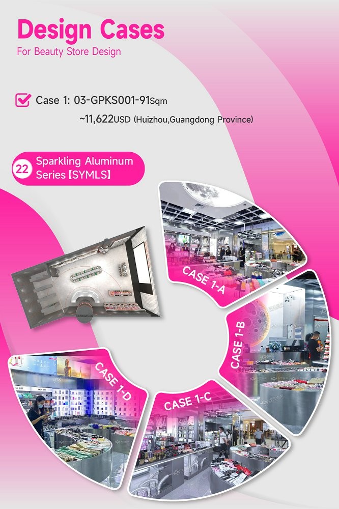 22-SYMLS Beauty Store Design With Shining Mold Aluminum Series
