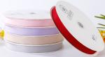 Manufacturer's three top woven ribbon delicate polyester cotton solid color